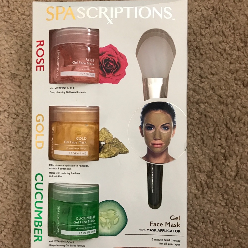 💛 3 GEL FACEMASKS W/ APPLICATOR BRUSH